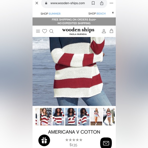 NWT$135 wooden ships Paola Buenda Americana Sweater - Picture 7 of 7